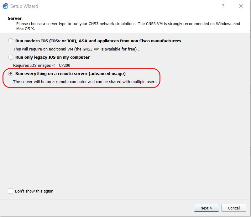 GNS client configuration