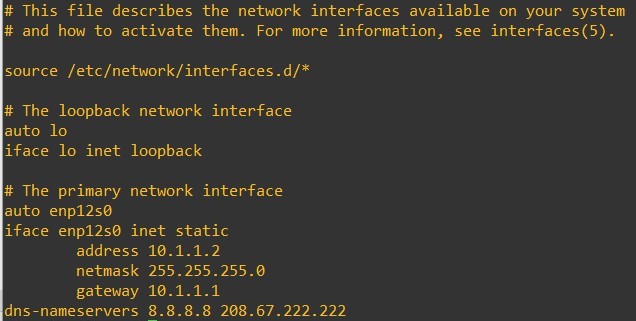 Ubuntu IP static